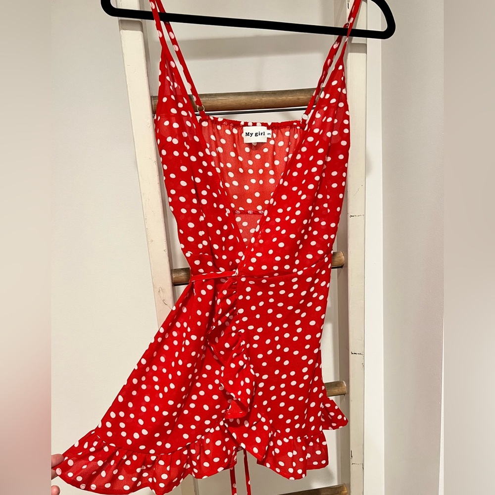 Princess Polly Red Polka Dot Dress